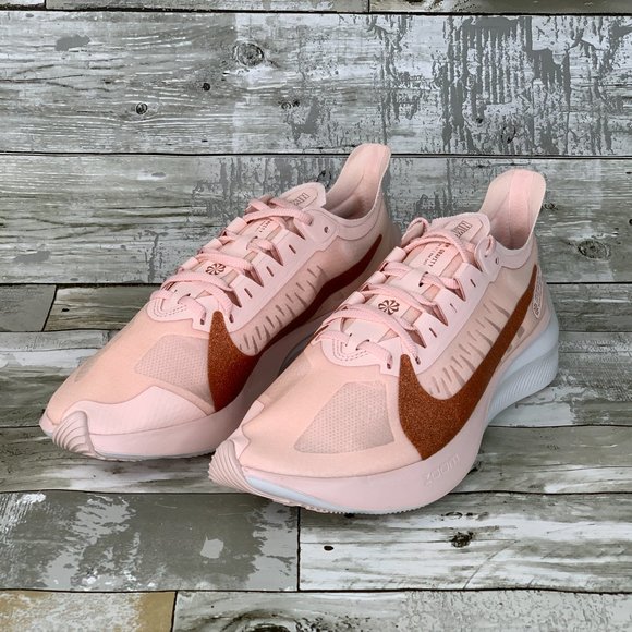 Nike Zoom Gravity Sparkle Running Shoes Pink/Metallic Bronze Womens Size 9 - Picture 8 of 10